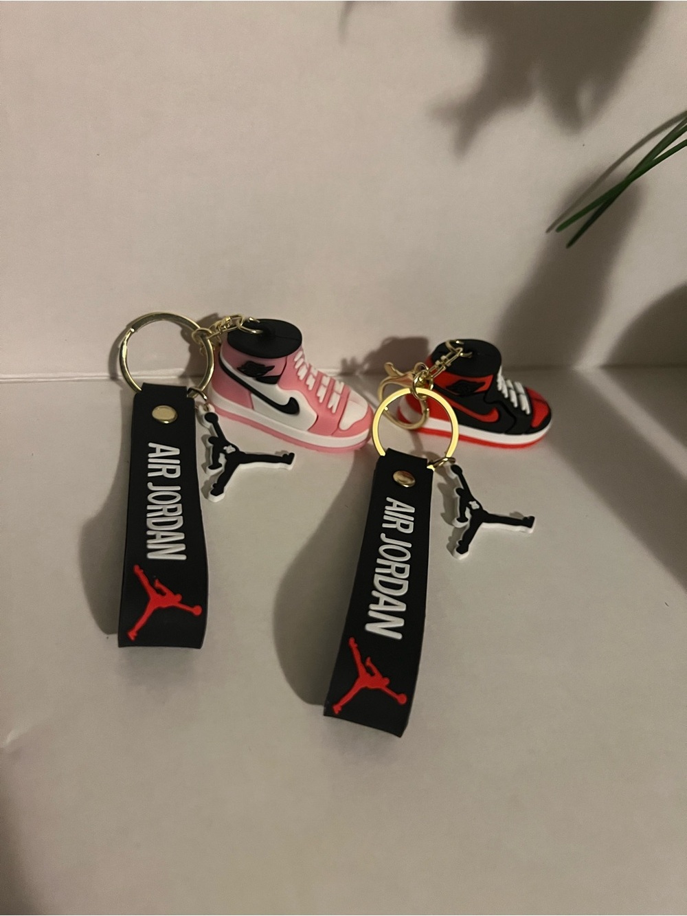 Air Jordan Sneaker Keychain - Pink & Black / Red & Black